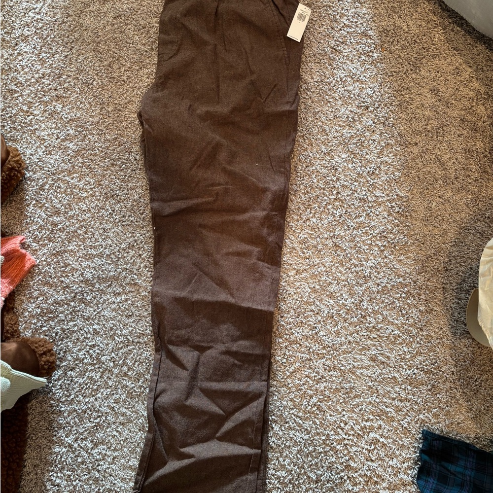 Men’s Old Navy 90’s Straight Brown Linen Pants